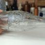 490 - Set of 4 Vintage 1950s Clear Glass Crown Cap Top Collectible Decorative Coca Cola Bottles Image 8
