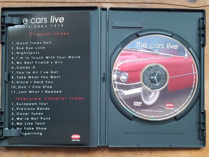 The Cars Live - DVD - Mint Condition