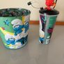 Smurfs Metal popcorn tin and drink cup with straw Image 4