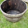 1/2 oak barrel planter Image 4