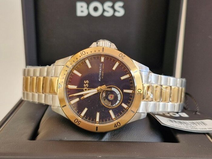 BOSS Men's Troper Automatic (42mm) Blue Dial / Two-Tone Stainless Steel Bracelet 1514201