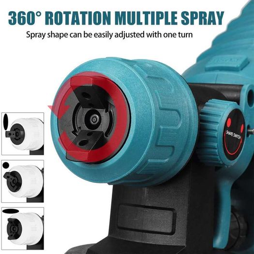 88VF 1500W 1000ML Cordless Electric Spray Gun with 3Nozzle Flow Control Airbrush High Power Paint Sprayer For Makita 18V Battery