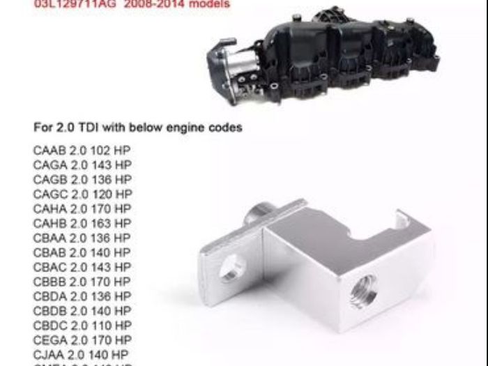 Plastic Intake Manifold P2015 Repair Bracket Holder Stand 03L129711AG For VW Audi Skoda Seat 2.0 TDI CR Accessories New