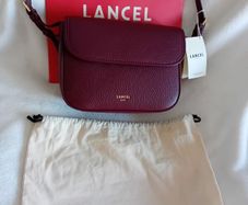 Designer Lancel Leather Shoulder Bag - Burgundy - BNWT RRP 570