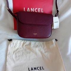 Designer Lancel Leather Shoulder Bag - Burgundy - BNWT RRP 570