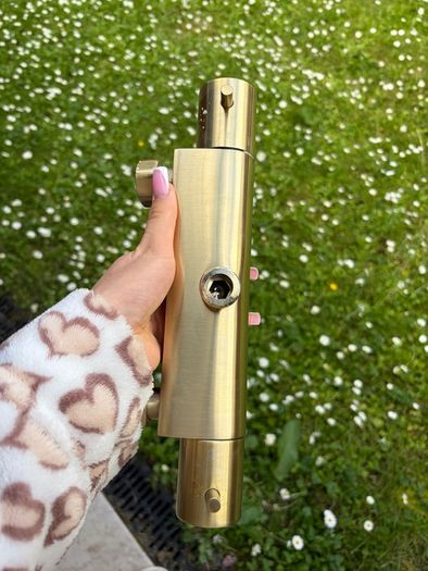 Brass gold rain shower