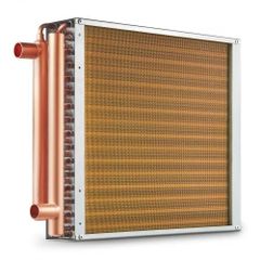 16"x 16"/40.6 x 40.6 cm Heat Exchanger Water to Air 3-Row 3/8"/ 1 cm Copper Ports 193 Fins