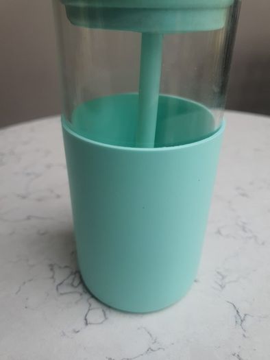 TRONCO Glass Tumbler with Bamboo lid Silicone Sleeve and Straw