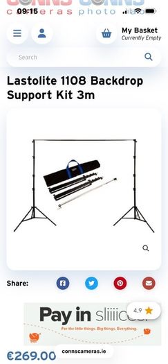 Lastolite photography background support kit (3m)