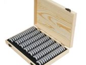 0542 100 Coin Storage Wooden Box