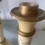 Vintage Italian Plaster Musical Theme Tall Candlesticks Image 5