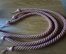 3 Blush Pink Tie Backs