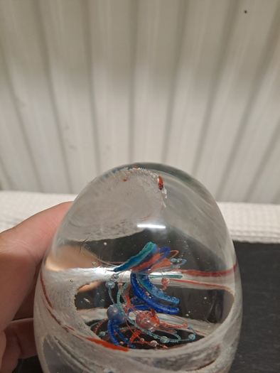 Vintage hand- blown art glass Paperweight