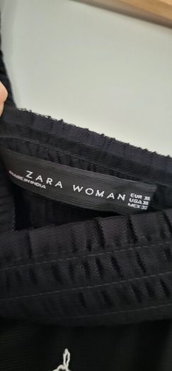 ZARA black and white layered mini skirt Sz XL (Fit 12-14UK) Rrp 59.99 (New)