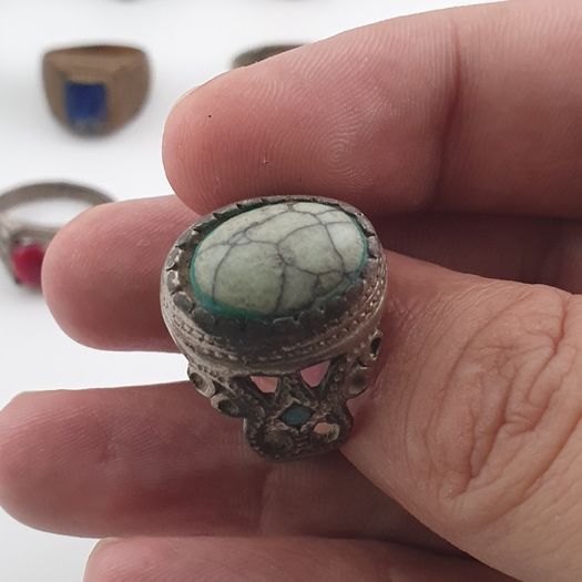 Antique Mix Rings Treasure 15 Assorted Brass Designs