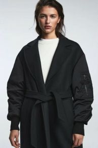 Zara Contrast Bomber Coat
