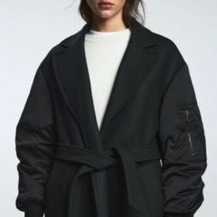 Zara Contrast Bomber Coat