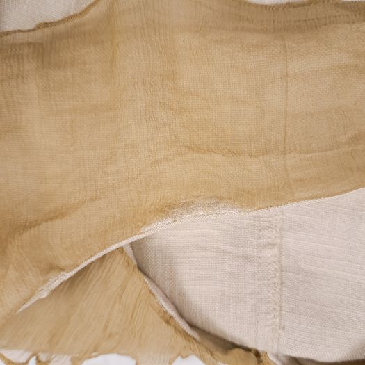 Beauty Angel Beige Neutral Ruffled Chiffon Collar Charm Trim Jacket