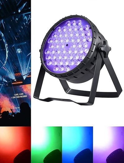Stage Lights Strobe Lights LED Par Lights 54x3W LED RGB, DMX512/Sound Activated DJ Lights Strobe/Wash Lights for Wedding, Club, Party, Concert Bars Show 2 Packs (FREE SHIPPING)