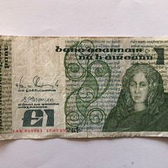 1989 Irish 1 Punt Pound Note
