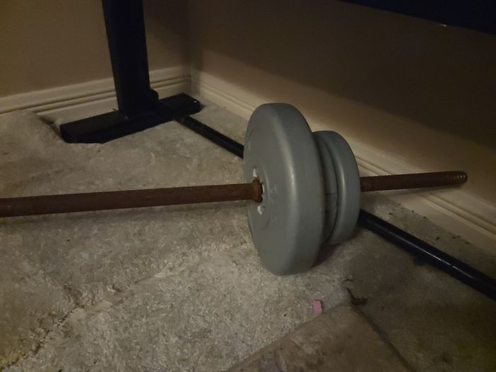 Weight bench with pull bar