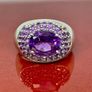 Silver ring with Amethyst Image 4