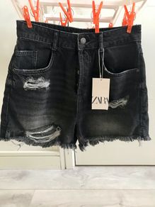 Price Reduction!!! Ripped Denim Zara Shorts Bnwt