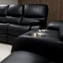3+2 Black Leather Recliner Sofa Set Image 6