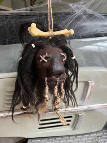 Shrunken Head Tribal Art Hanging