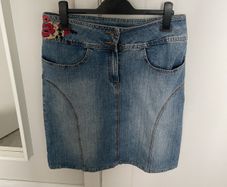 Fransa Vintage Denim Skirt