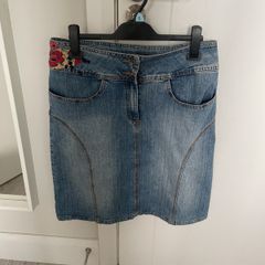 Fransa Vintage Denim Skirt