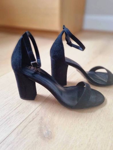 Black strappy heels from next