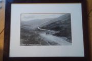 Framed Vintage B&amp;W Print - Road to Maam, Co. Galway