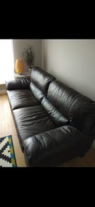 Leather sofa 3 seater + 2 seater stool