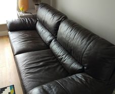 Leather sofa 3 seater + 2 seater stool