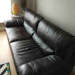 Leather sofa 3 seater + 2 seater stool