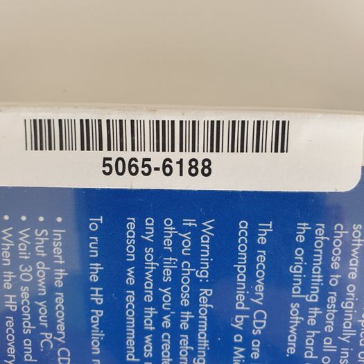 HP pavilion system recovery sealed