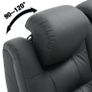 Emily Sofa Set | Power Recliner | LEATHER | Black Image 8