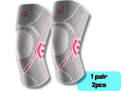 1pair ( 2pcs ) Silicone Knee Pads Pair Compression Support & Protection | Size M