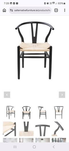 Six Iconic Black Wishbone Chairs