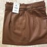 Bershka Mini Skirt in brown faux leather size small - New with tags Image 2