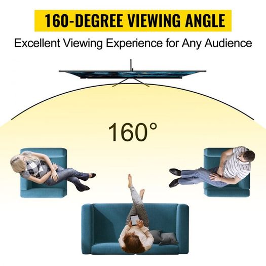 110 inches Projection Screen Projector Screen 279.4cm Projector Screen 4K HD with Tripod