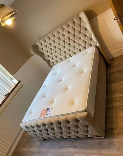 Double & King Size Bed Frame With Mattress Opt