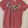 Pink embroidered BPC cotton top size UK16 EU44 Postage included Image 2