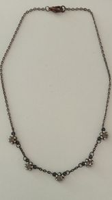 Pretty Necklace with Beaded Flowers