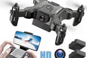 Mini Professional Drone Portable RTF Foldable RC Quadcopter with 4 Batteries