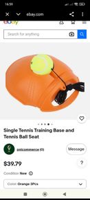 Single Tennis Training Base and Tennis Ball Set