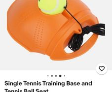 Single Tennis Training Base and Tennis Ball Set