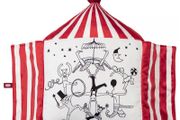 Circus cstripes VELOUR  tent pillow as new