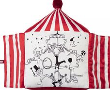 Circus cstripes VELOUR  tent pillow as new